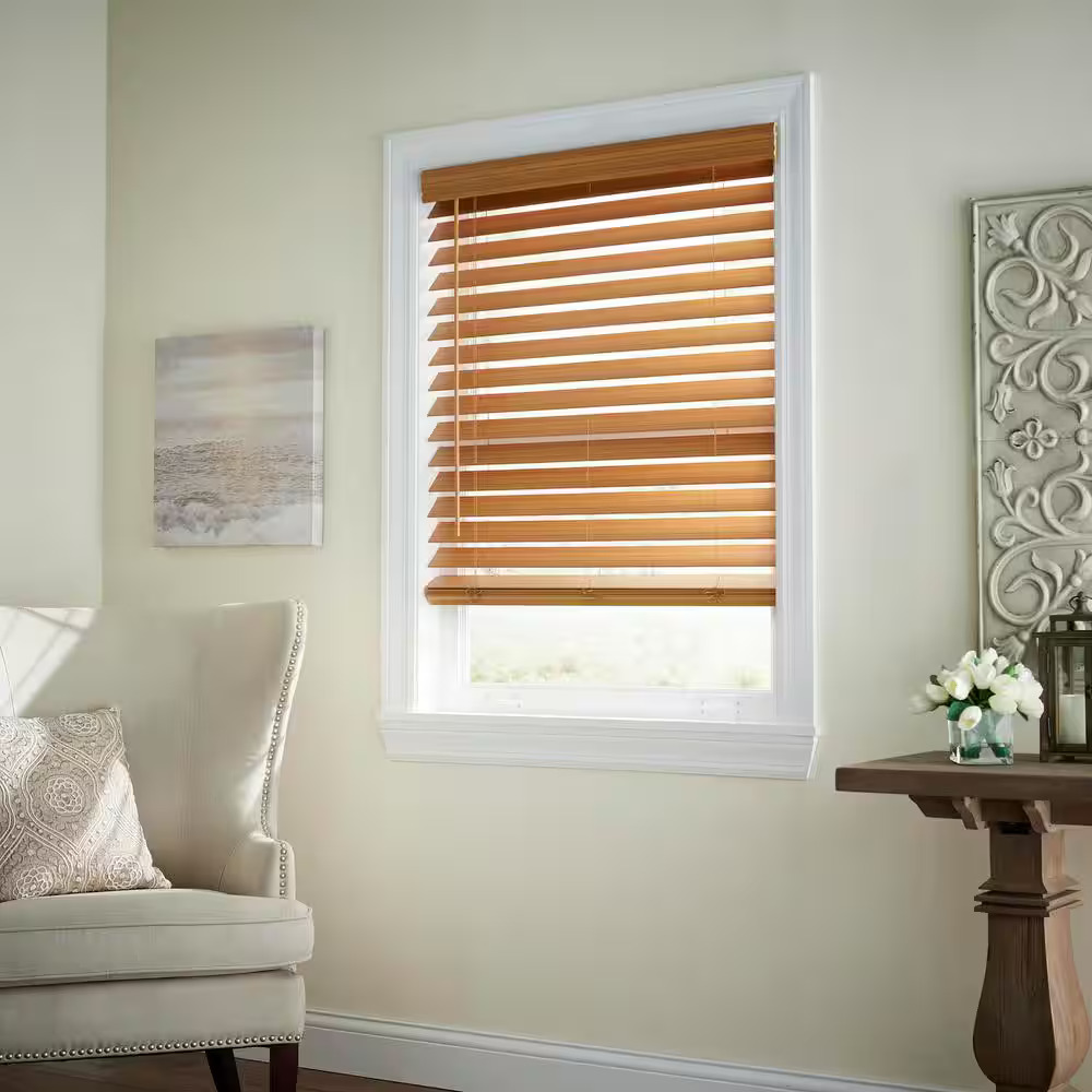 Faux wood blinds